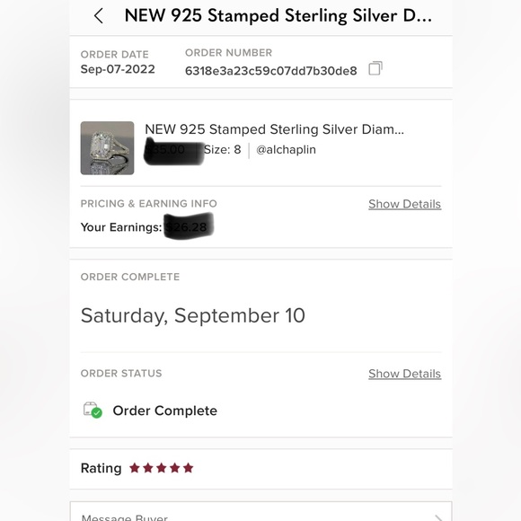 Sterling Silver Diamond Cubic Zirconia Ring - Picture 8 of 11
